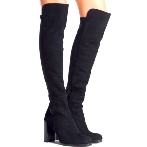 Stuart Weitzman Hijack Black Suede Over 